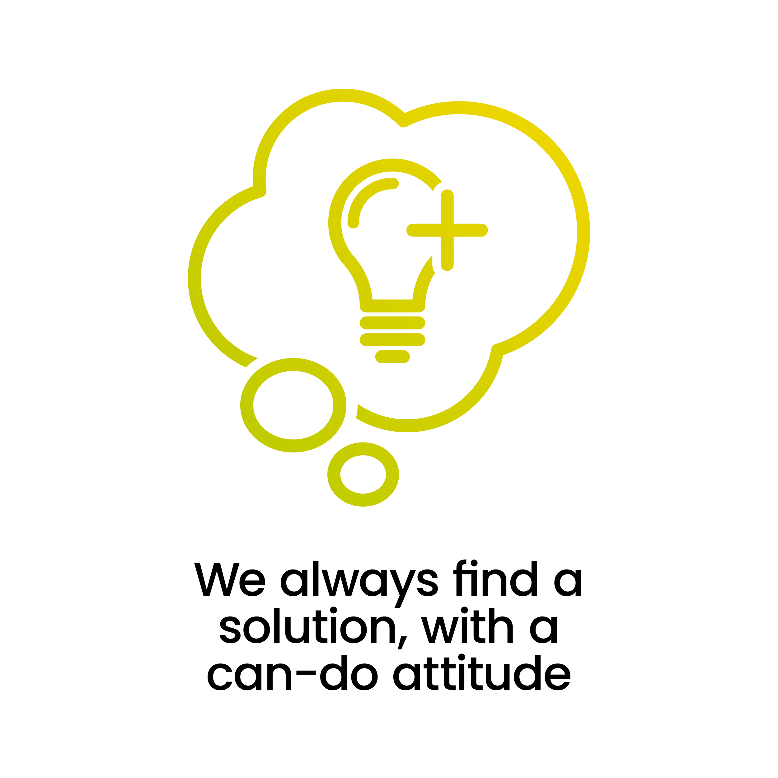 We always find a solution, with a can-do attitude